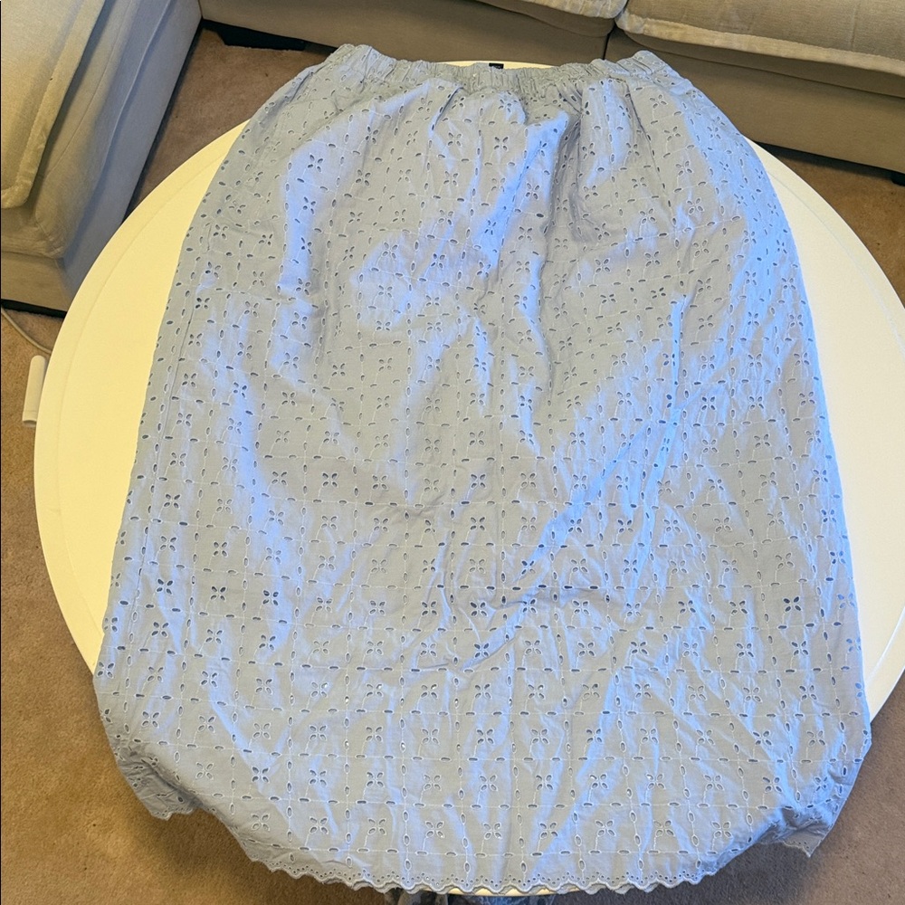 Light Blue Eyelet Women's Skirt
